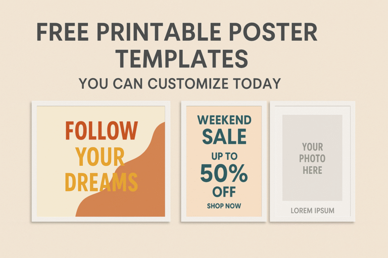 Free Printable Poster Templates You Can Customize Today