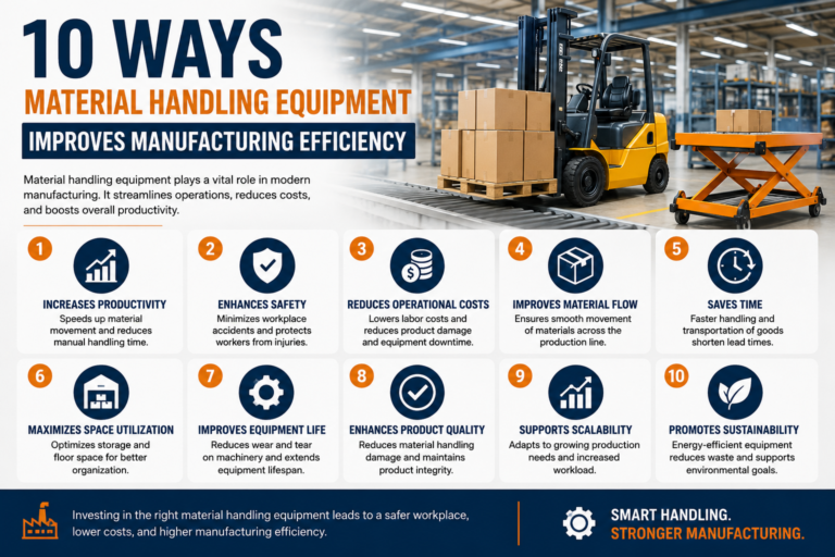 10 Ways Material Handling Equipment Improves Manufacturing Efficiency