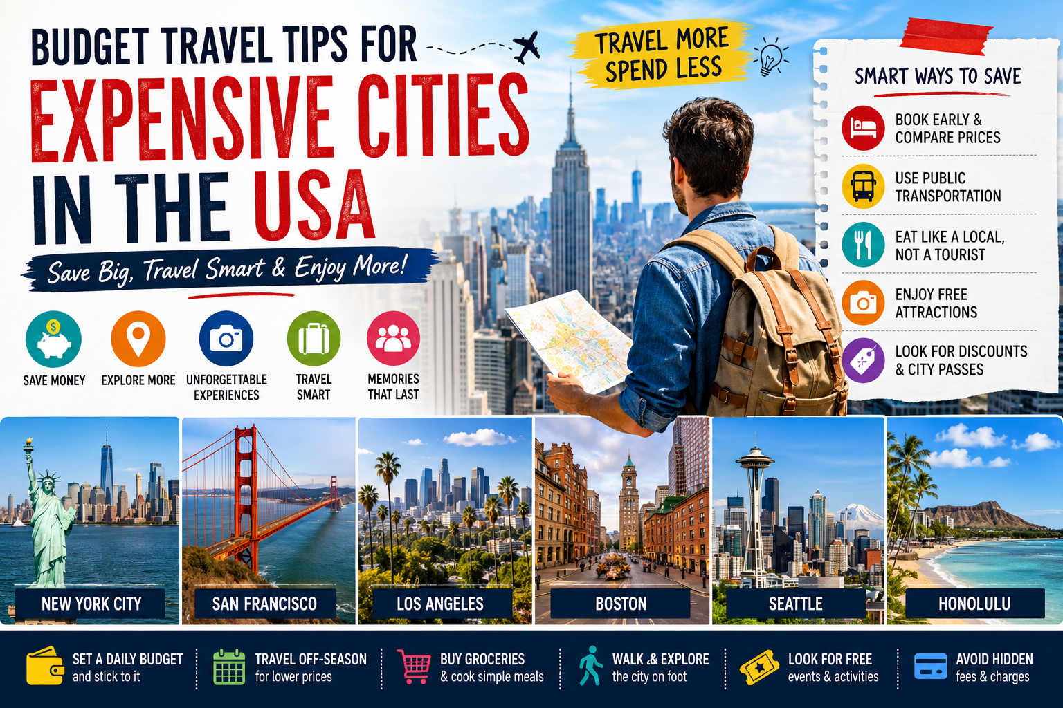 budget travel tips expensive cities usa