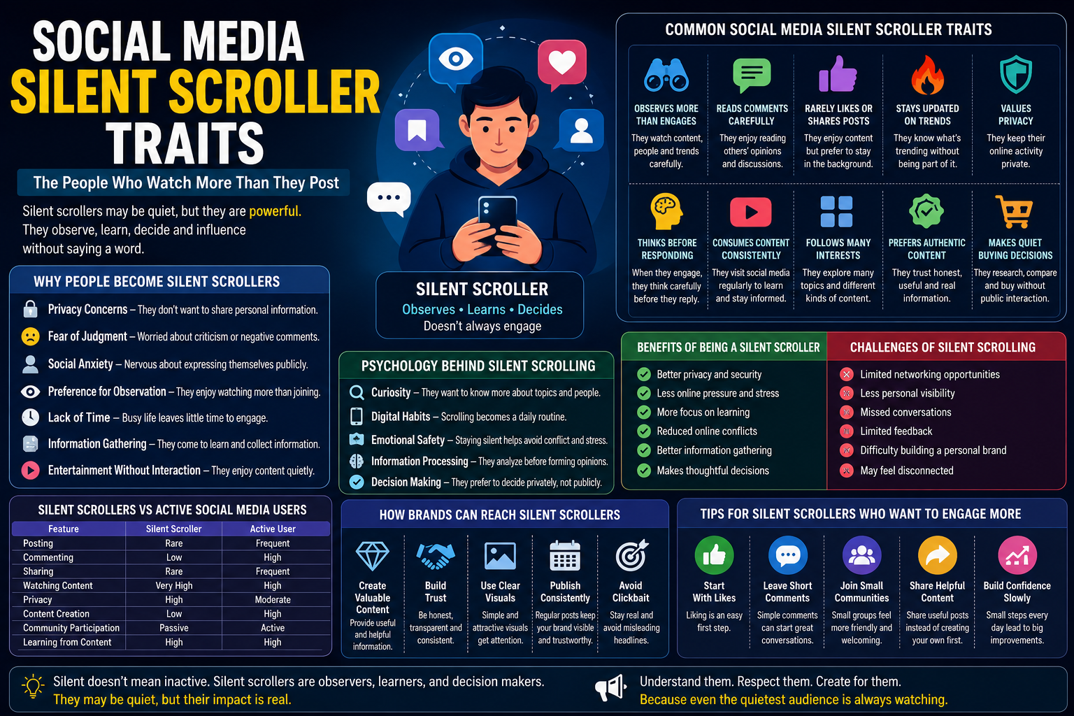 Social Media Silent Scroller Traits