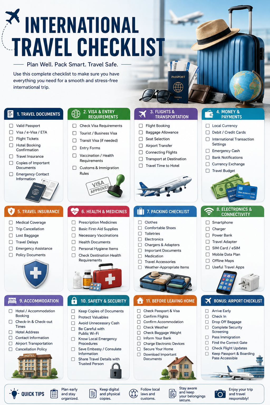 international travel checklist​