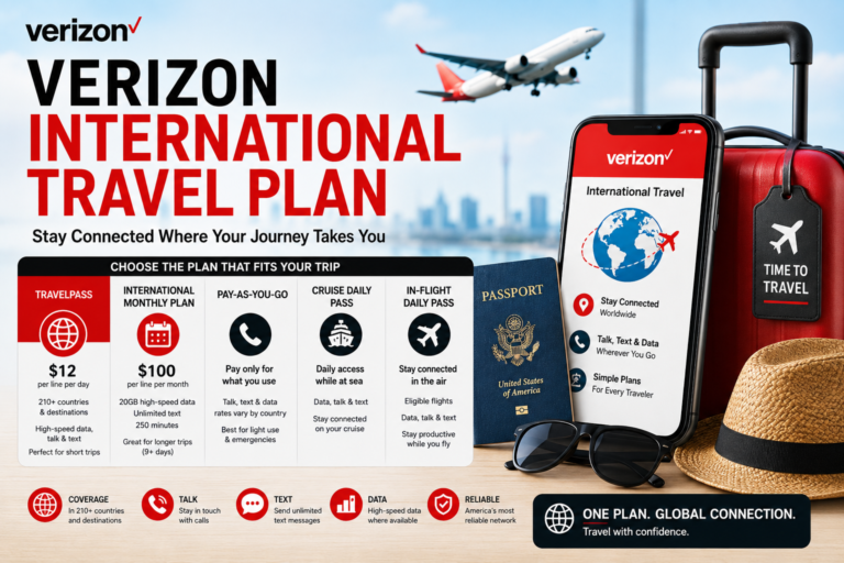 verizon international travel plan​